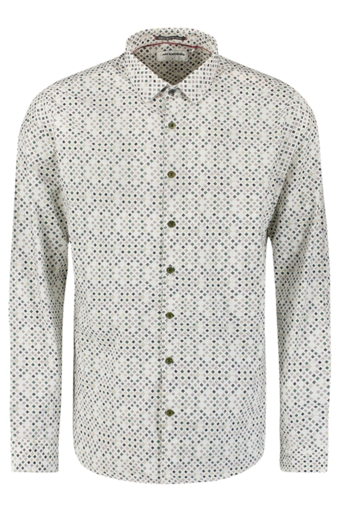 STRETCH SHIRT MET PRINT 29450804 052 DARK GREEN